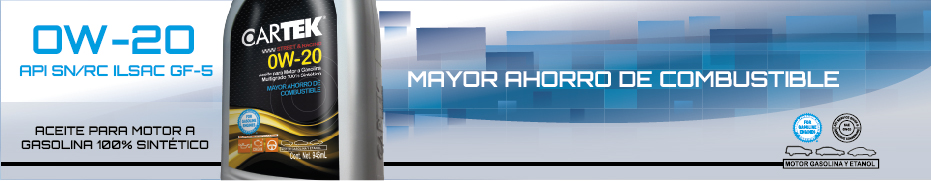 LUBRICANTE 0W-20 100% SINTETICO CARTEK