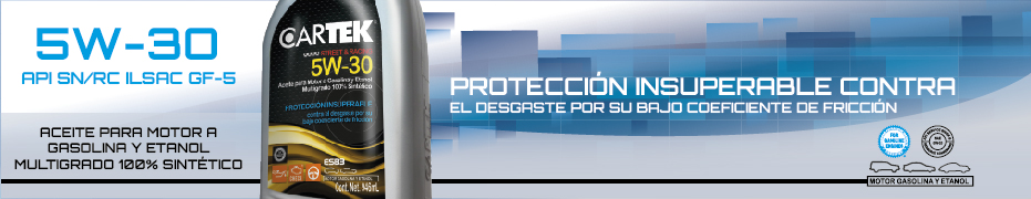 LUBRICANTE 5W-30 100% SINTETICO CARTEK